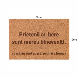 Covor de intrare personalizat - 60x40cm - Prietenii cu bere - Img 2