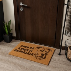 Covor de intrare personalizat - 60x40cm - SPER CA IUBESTI ANIMALELE