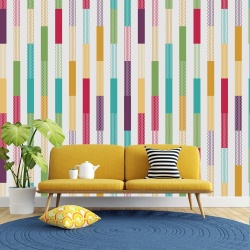 Fototapet Benzi verticale multicolore (Stripes 068)