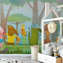 Fototapet Copii - Joyful funny creatures (Painel085) - Img 3