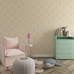 Fototapet Modele florale elegante pe fundal crem (Arabesque 035)
