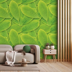 Fototapet Natura - Vegetatie Pattern Frunze Vernil Stilizate 014 - Img 4