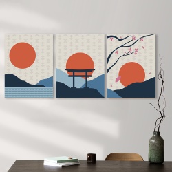 Set 3 Tablouri Minimalist japanese landscape - Img 2