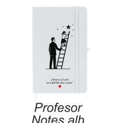 Set cadou profesor – Diplomă + opțiuni personalizare cu notes A5 alb și pix - Img 5