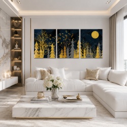 Set Tablouri Canvas - Golden Forest