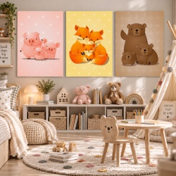 Set Tablouri Copii - Animal Family