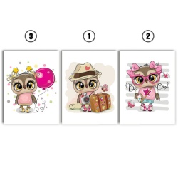 Set Tablouri Copii - Cute Owls - Img 3