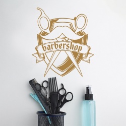 Sticker Barbershop (scissors and moustache) - Img 4