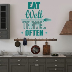 Sticker Bucatarie - Eat well, travel often - Img 3