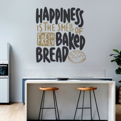 Sticker Bucatarie - Happiness is the smell of bread - Img 3