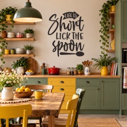 Sticker Bucatarie - Life is short, lick the spoon