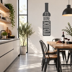 Sticker Bucatarie - Wine o'clock bottle 2