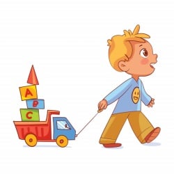 Sticker Copii - Baietelul cu masinuta - Img 2