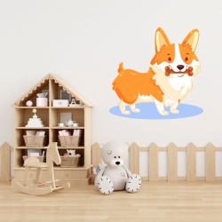 Sticker Copii - Corgi cu os - Img 2