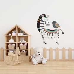 Sticker Copii Zebra and the bird - Img 2