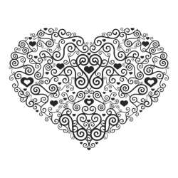 Sticker de Perete Heart Centrepiece Spiral Love - Img 3