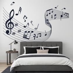 Sticker de Perete Music Score Musical Notes