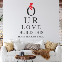 Sticker De Perete Our Love Build This Home Brick By Brick - Img 6