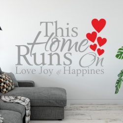 Sticker De Perete This Home Runs On Love Joy And Happines - Img 7