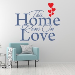 Sticker De Perete This Home Runs On Love - Img 2