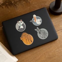 Sticker pentru Laptop Animale - Panda, Zebra, Girafa, Barza