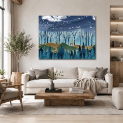 Tablou Canvas Deep Into The Blue Forest