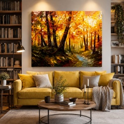 Tablou Canvas Efect Pictura Peisaj De Toamna