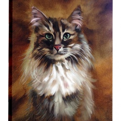 Tablou Canvas Efect Pictura - Pisica - Img 3