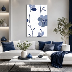 Tablou canvas - Flori albastre stilizate (Floral 113)