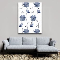 Tablou canvas - Flori albastre stilizate (Floral 113) - Img 5