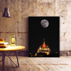 Tablou Canvas Full Moon (Black) - Img 1