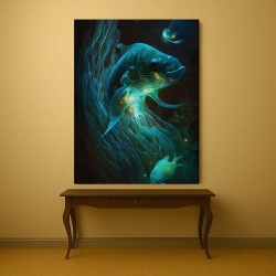 Tablou Canvas Glowing fish