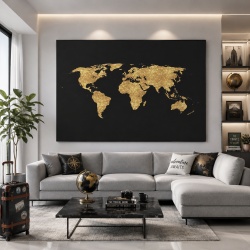 Tablou Canvas Glowing Map
