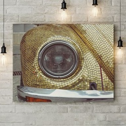 Tablou Canvas Golden Car - Img 3