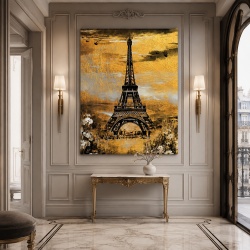 Tablou Canvas - Golden Eiffel Tower