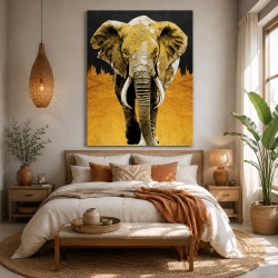 Tablou Canvas - Golden elephant