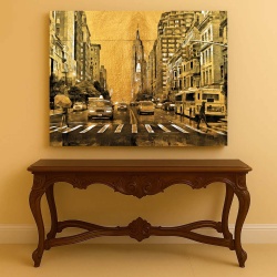 Tablou Canvas - Golden New York - Img 3