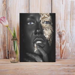 Tablou Canvas Golden Patches 1 - Img 2
