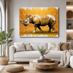 Tablou Canvas - Golden Rhino