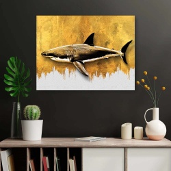 Tablou Canvas - Golden shark