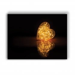 Tablou Canvas Heart Glowing In The Dark - Img 3