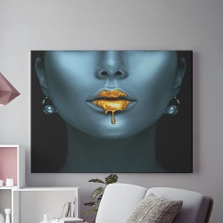 Tablou Canvas Liquid Gold