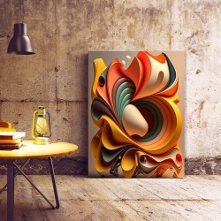 Tablou Canvas Modern Abstract - 3D Abstract folding - Img 3