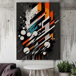 Tablou Canvas Modern Abstract - 3D Futuristic grafitti - Img 3