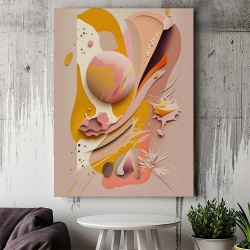Tablou Canvas Modern Abstract - 3D Pastel splash - Img 3