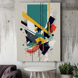 Tablou Canvas Modern Abstract - Abstract contrasting painting - Img 3