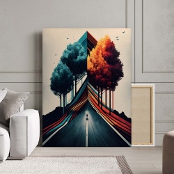 Tablou Canvas Modern Abstract - Abstract pathway to a surreal landscape - Img 2