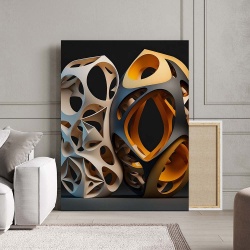 Tablou Canvas Modern Abstract - Abstract sculptures with holes - Img 2