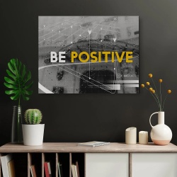 Tablou Canvas Motivational - Be positive (raindrops) - Img 3