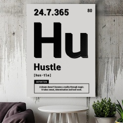 Tablou Canvas Motivational - Hustle (element on white) - Img 2